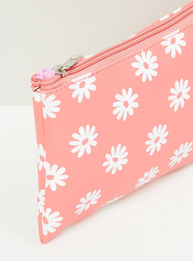 MAX Women Printed Zip-Closure Pouch - Set of 3