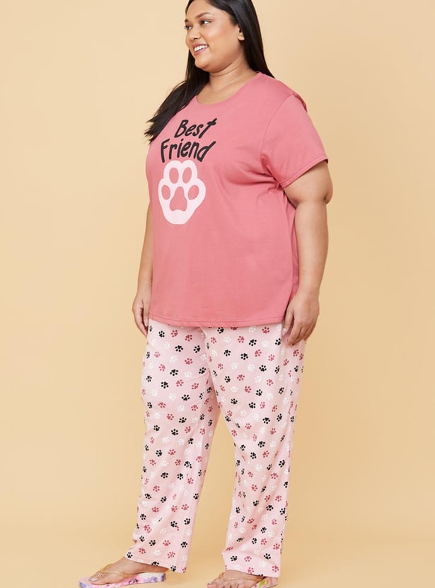 Women Printed T-shirt and Pyjamas
