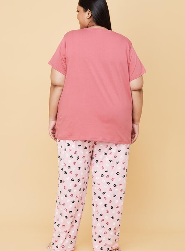 Women Printed T-shirt and Pyjamas