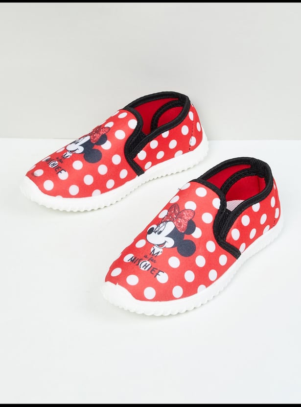 Buy Girls Minnie Mouse Printed Slip-On Casual Shoes Online at just