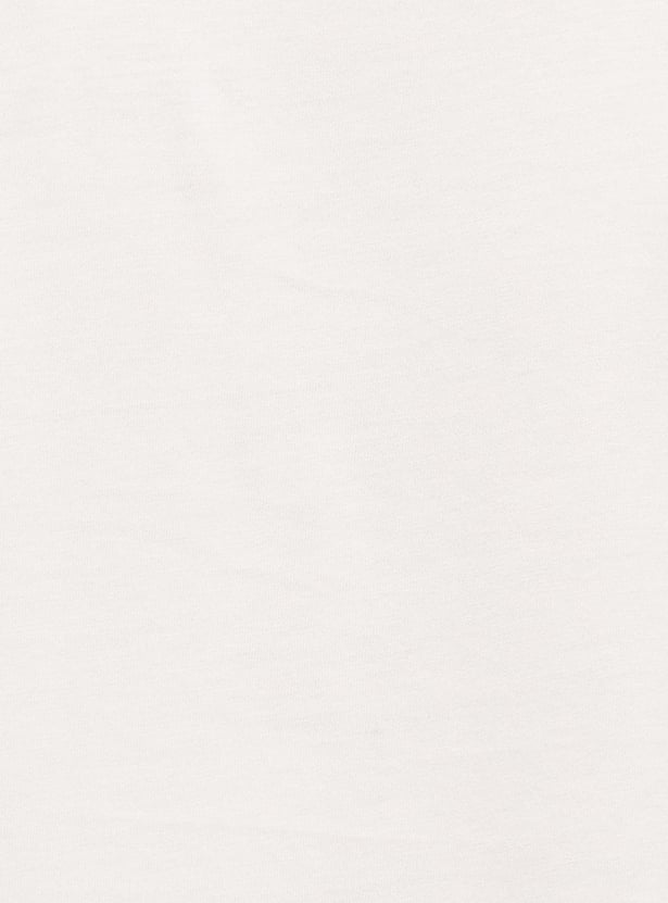 Women Printed Round Neck T-shirt with Elasticated Pyjamas