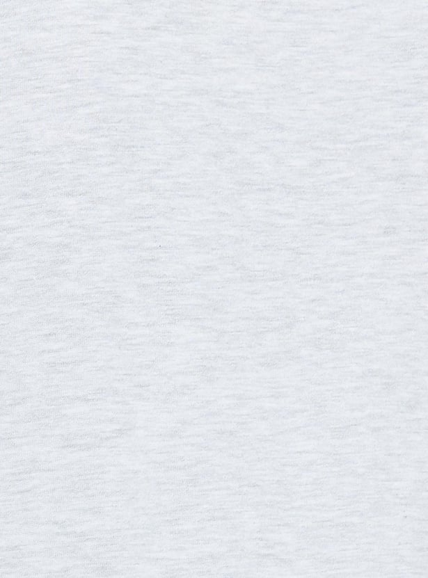 Women Printed Round Neck T-shirt with Elasticated Pyjamas