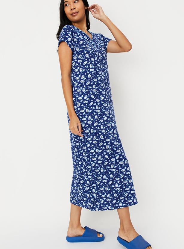 Women Floral Printed Nightgown