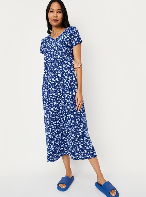Women Floral Printed Nightgown