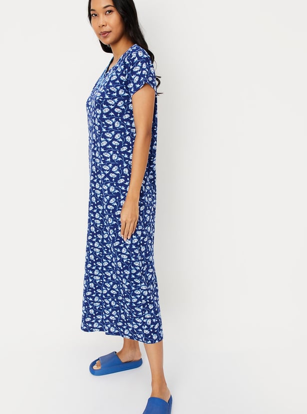 Women Floral Printed Nightgown