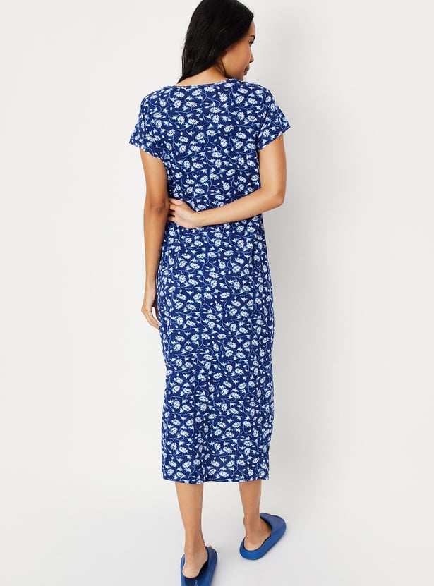 Women Floral Printed Nightgown