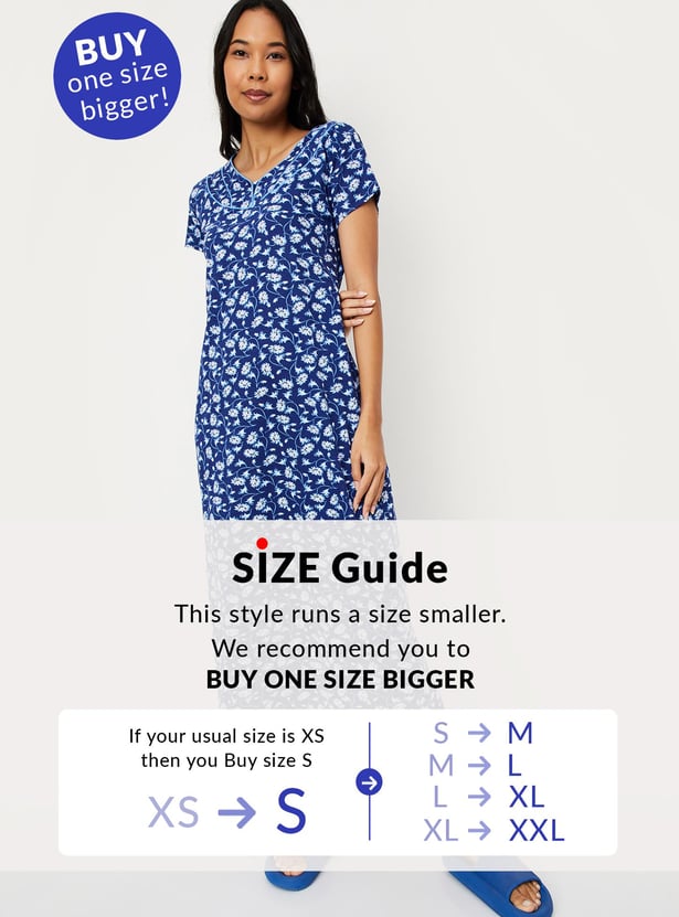 Women Floral Printed Nightgown