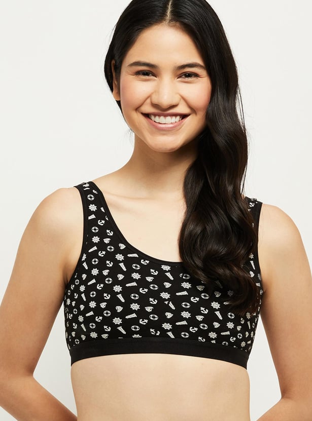 Printed T-shirt Bra - Pack of 2