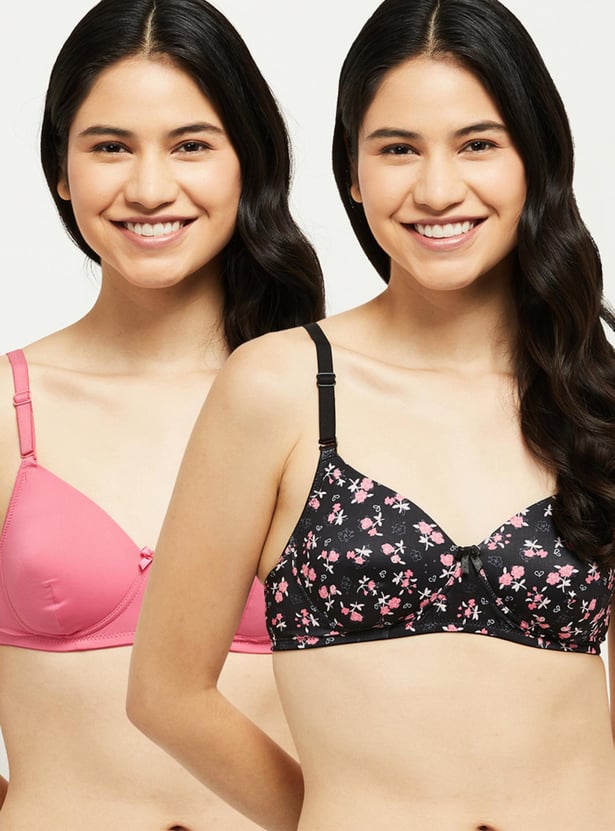 Printed Padded Bra - Pack of 2