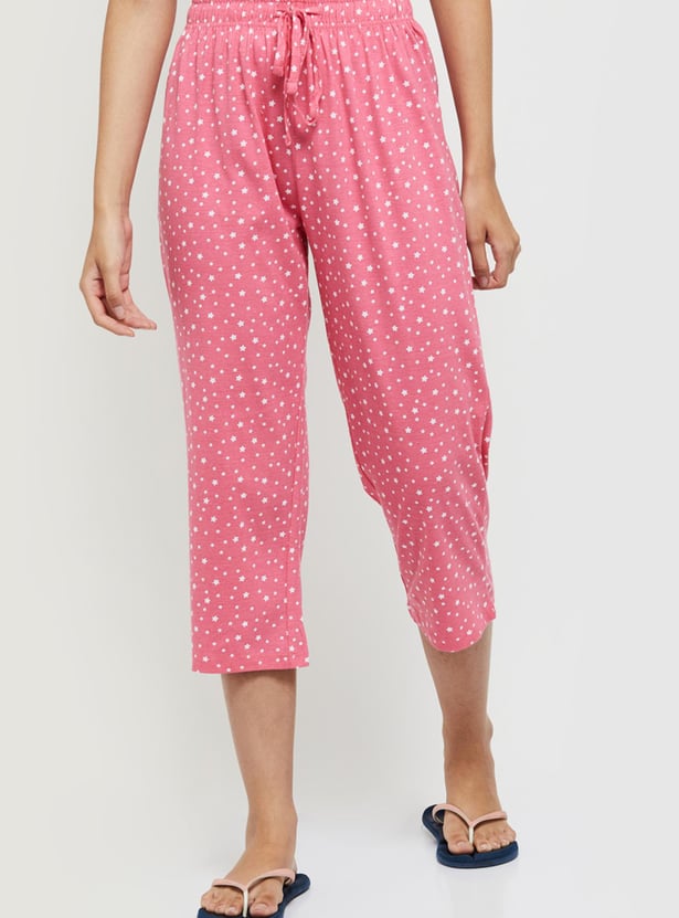 Women Printed Elasticated Capris