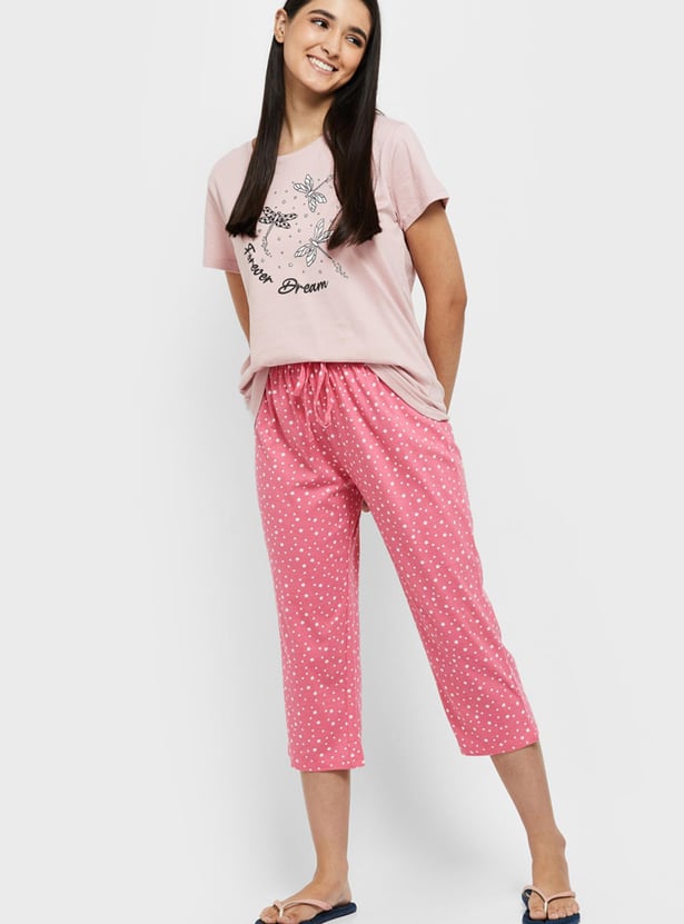 Women Printed Elasticated Capris