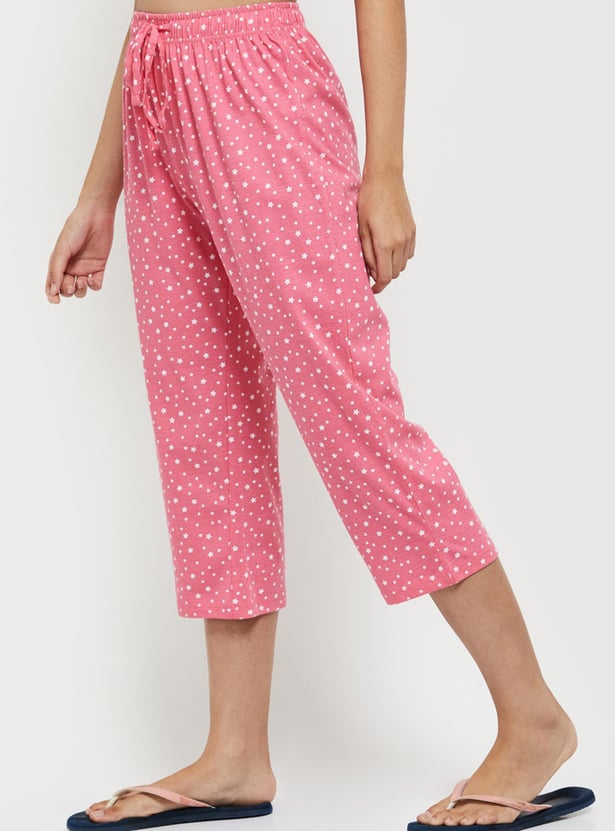 Women Printed Elasticated Capris