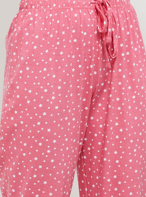 Women Printed Elasticated Capris