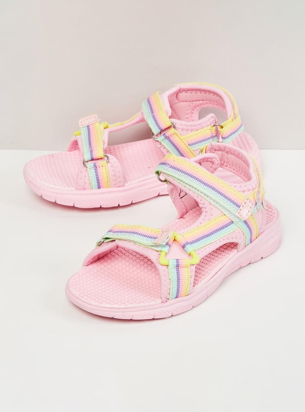 Girls Printed Velcro Strap Floaters