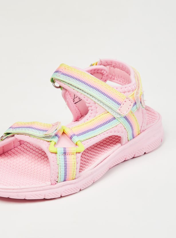 Girls Printed Velcro Strap Floaters