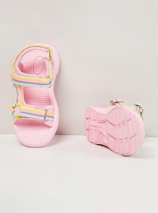 Girls Printed Velcro Strap Floaters