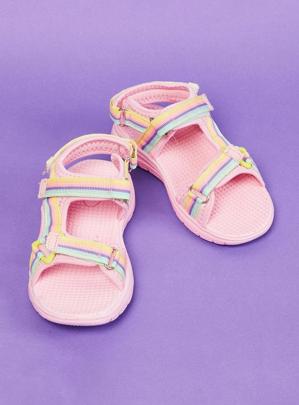 Girls Printed Velcro Strap Floaters