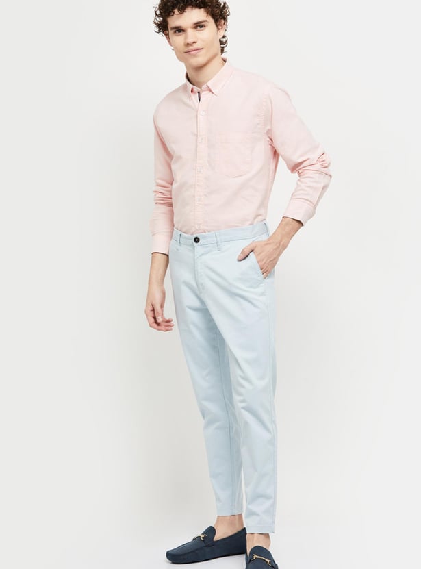 Men Solid Slim Fit Casual Shirt