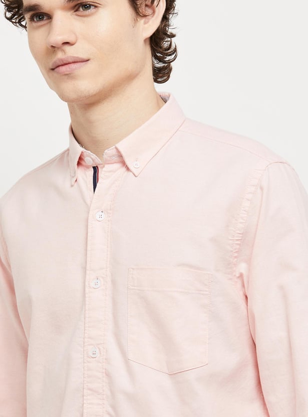 Men Solid Slim Fit Casual Shirt