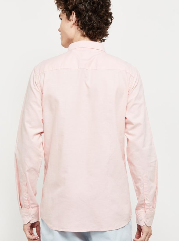 Men Solid Slim Fit Casual Shirt