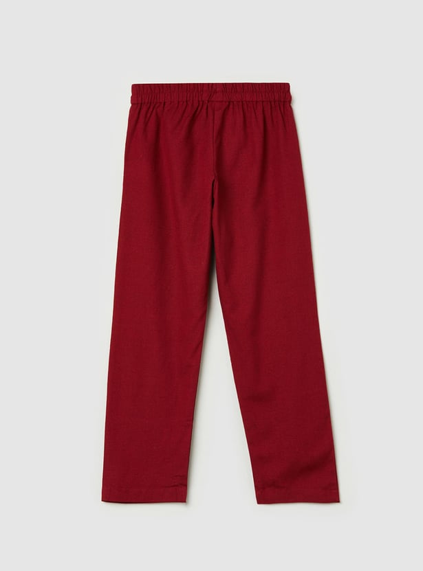 Boys Solid Elasticated Pyjamas 