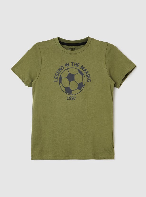 Boys Pure Cotton Printed T-shirt
