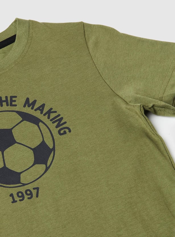 Boys Pure Cotton Printed T-shirt