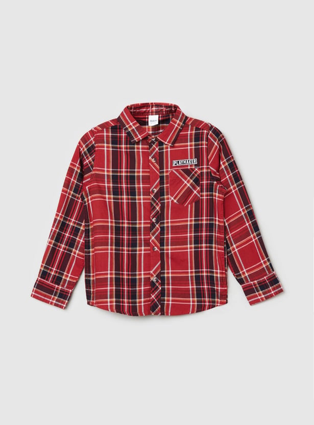 Boys Checked Full Sleeves Shirt