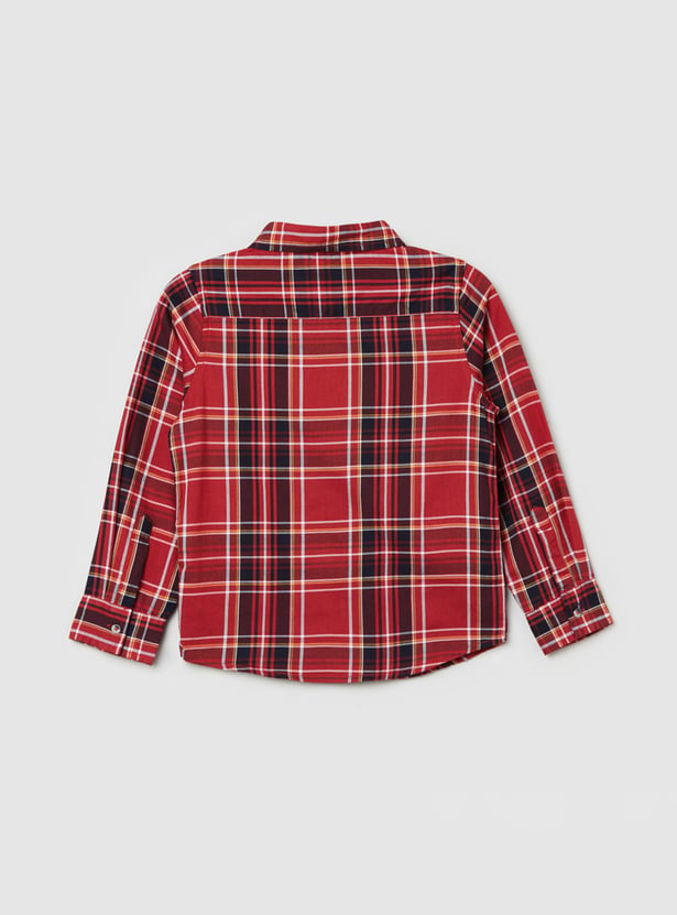 Boys Checked Full Sleeves Shirt