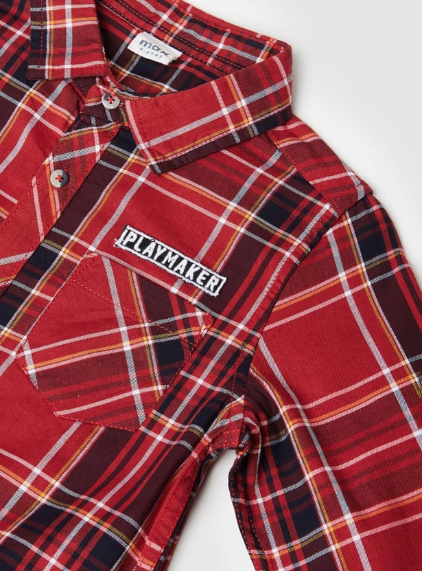 Boys Checked Full Sleeves Shirt
