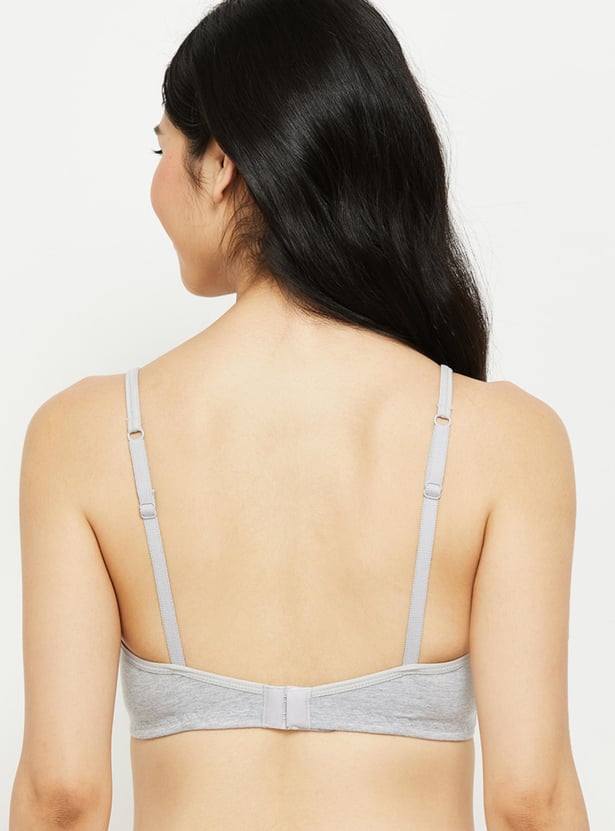 Women Solid Non-Padded Cami Bra