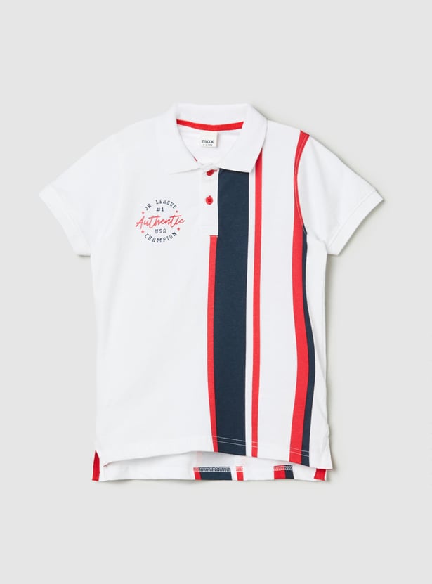 Boys Striped Polo T-shirt