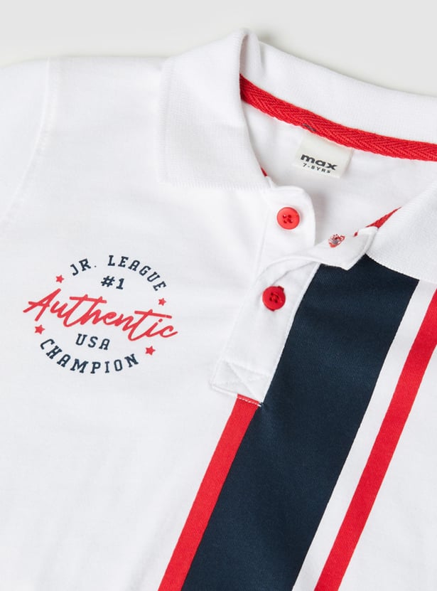 Boys Striped Polo T-shirt