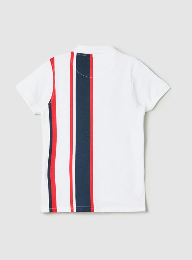 Boys Striped Polo T-shirt