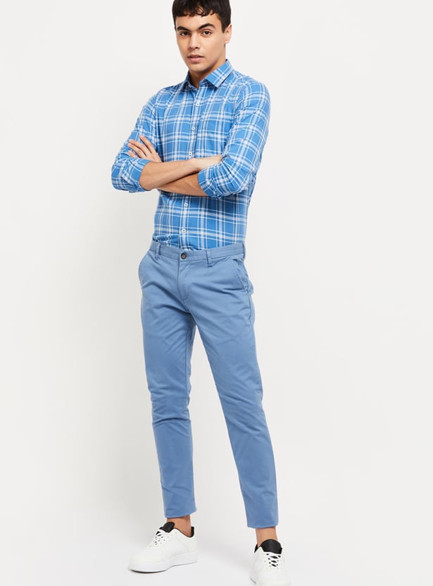 Men Checked Full Sleeves Regular Fit Casual Shirt
