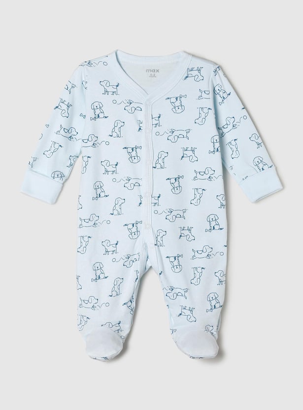 Boys Graphic Printed Anti-Bacterial Sleepsuit