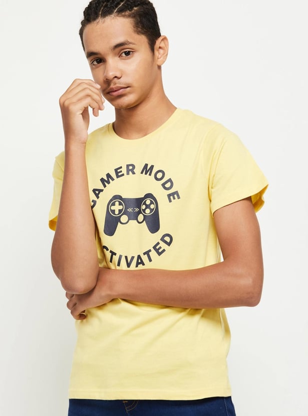 Boys Printed Crew Neck T-shirt