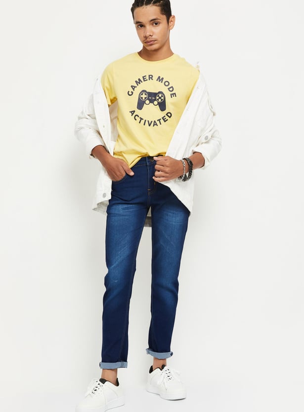 Boys Printed Crew Neck T-shirt