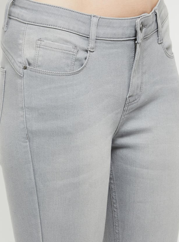 Women Solid Ankle-Length Skinny Fit Jeans