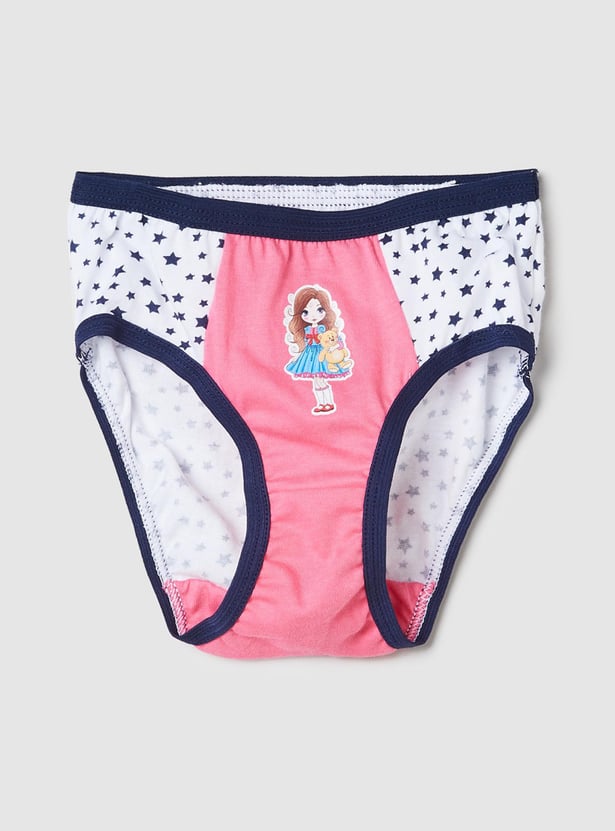 Girls Printed Panties - Pack of 3