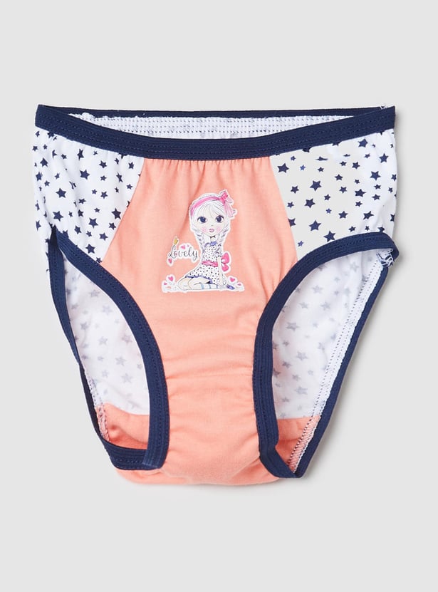 Girls Printed Panties - Pack of 3