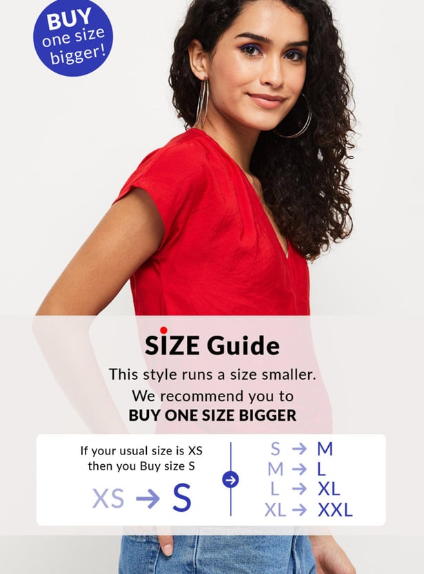 Women Solid Blouson Top