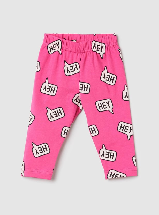 Girls Printed 3/4th Leggings
