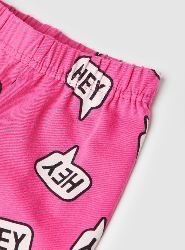 Girls Printed 3/4th Leggings