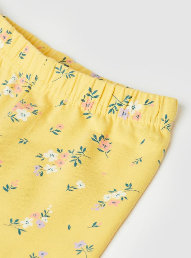 Girls Printed 3/4th Leggings