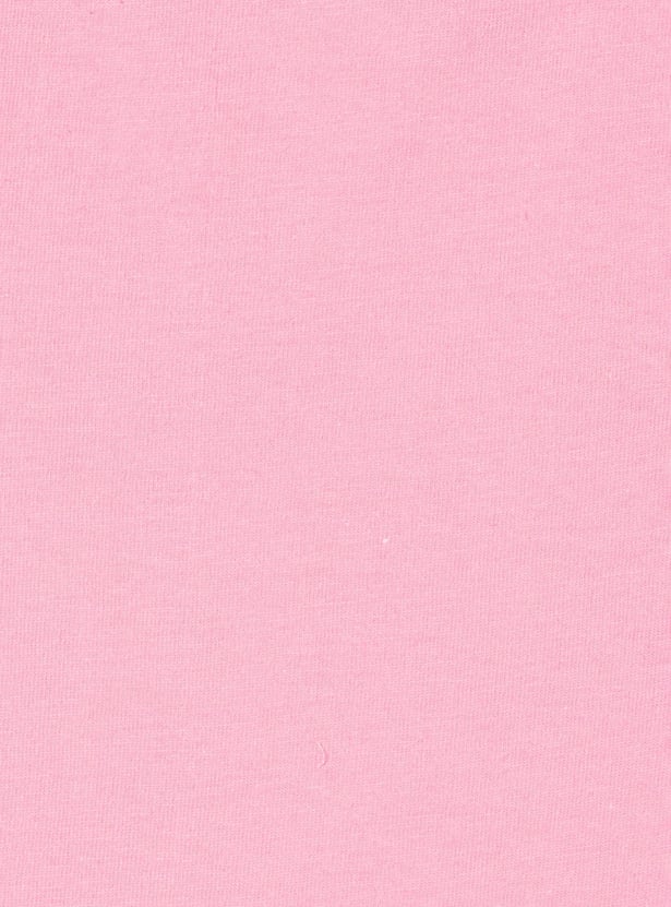 Girls Floral Printed Round Neck T-shirt