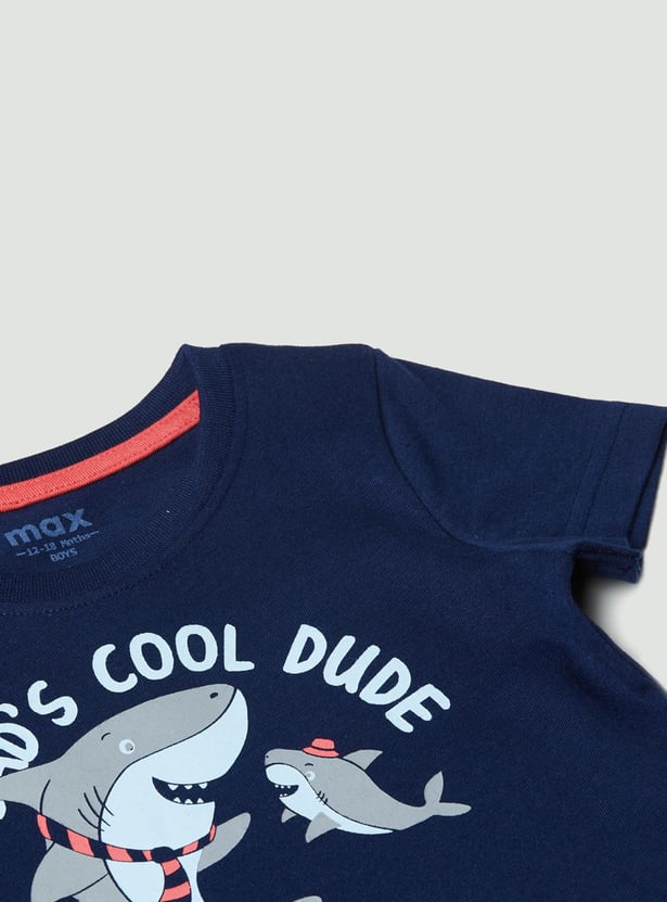 Boys Printed Crew Neck T-shirt