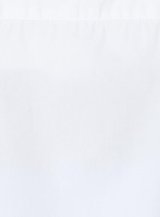 Boys Colourblocked Mandarin Collar Casual Shirt