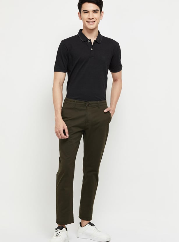 Men Solid Slim Fit Polo T-shirt