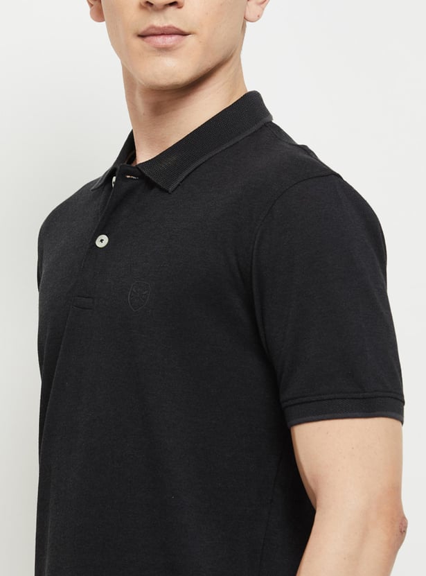 Men Solid Slim Fit Polo T-shirt